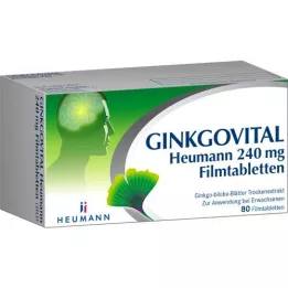 GINKGOVITAL Heumann 240 mg comprimidos recubiertos con película, 80 uds