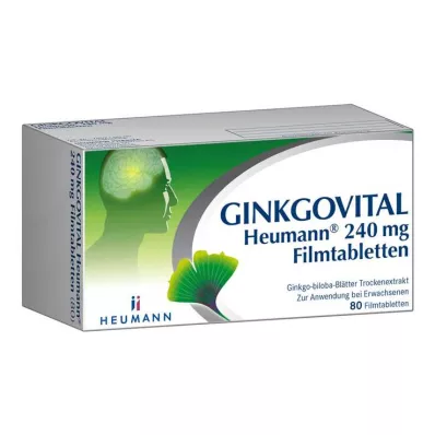 GINKGOVITAL Heumann 240 mg comprimidos recubiertos con película, 80 piezas
