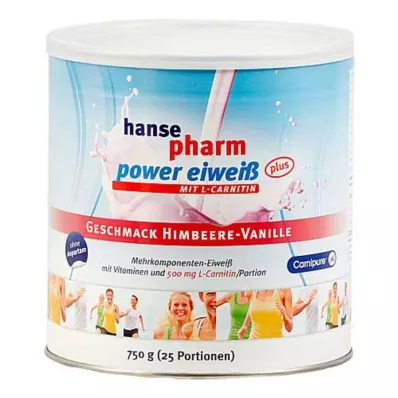 HANSEPHARM Power Protein plus Frambuesa-Vainilla Plv., 750 g