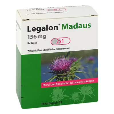 Legalon Madaus 156 mg cápsulas duras, 30 piezas