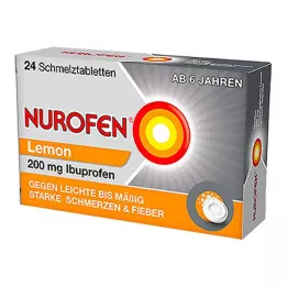 NUROFEN 200 mg Comprimidos fundentes de limón, 24 uds