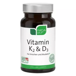 NICAPUR Vitamina K2 &amp; D3 cápsulas, 60 uds
