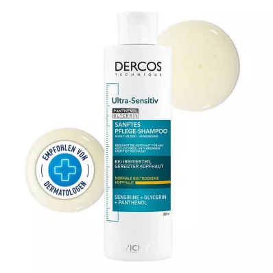 Vichy Dercos Champú Ultra Sensible para Pieles Secas, 200 ml