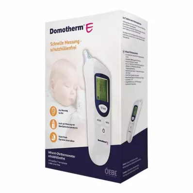 DOMOTHERM E Termómetro de oído por infrarrojos sin fundas protectoras, 1 ud