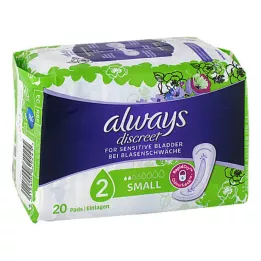 ALWAYS discreto inserto de incontinencia pequeño, 20 uds