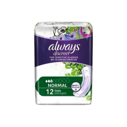 ALWAYS discreto inserto de incontinencia normal, 12 uds