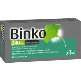 BINKO 240 mg comprimidos recubiertos con película, 30 unidades