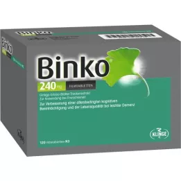 BINKO 240 mg comprimidos recubiertos con película, 120 uds