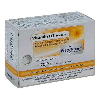 Vitamina D3 10.000 es decir.Cápsulas (50 piezas)