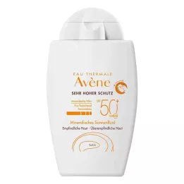 AVENE Fluido solar mineral SPF 50+ sin color, 40 ml