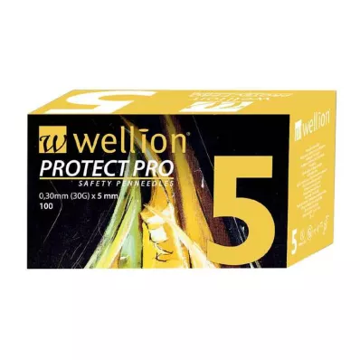 WELLION PROTECT PRO Agujas de seguridad para bolígrafo 30 G 5 mm, 100 uds