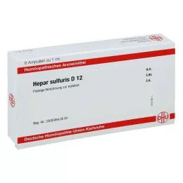 HEPAR SULFURIS D 12 Ampollas, 8X1 ml