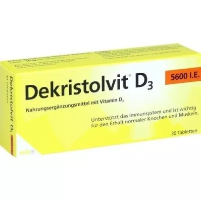 DEKRISTOLVIT D3 5.600 comprimidos I.U., 30 uds