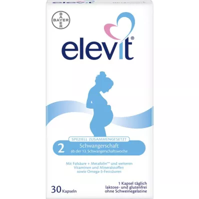 ELEVIT 2 Cápsulas blandas para el embarazo, 30 uds