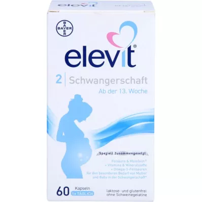 ELEVIT 2 Cápsulas blandas para el embarazo, 60 uds