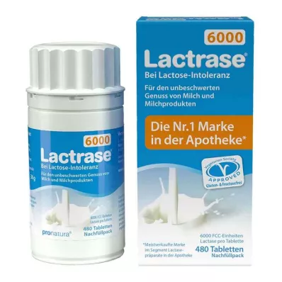 Paquete de recarga del dispensador de clic de Lactrase 6000 FCC tabletas, 480 piezas