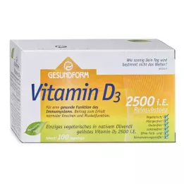 GESUNDFORM Vitamina D3 2.500 U.I. Vega-Caps, 100 uds