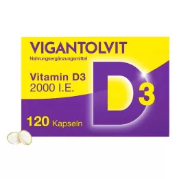 Vigantolvit 2000 UI cápsulas blandas de vitamina D3, 120 piezas