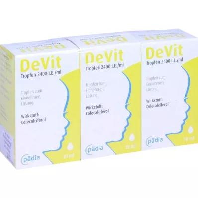 Devit cae 2400 UI / ml gotas orales, 3X10 ml