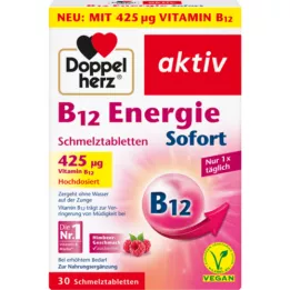 DOPPELHERZ B12 Energy comprimidos fundentes instantáneos, 30 uds