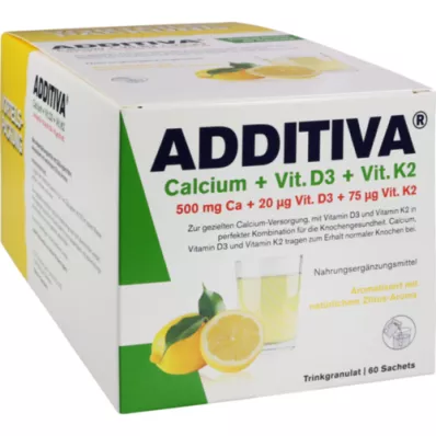 ADDITIVA Calcio+D3+K2 Gránulos, 60 uds