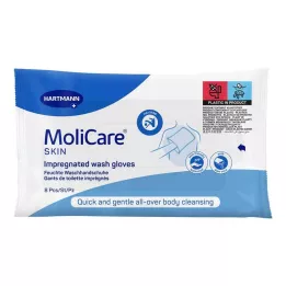 Guantes de lavado de piel Molicare, 8 piezas