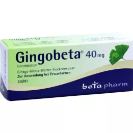 GINGOBETA 40 mg comprimidos recubiertos con película, 30 uds