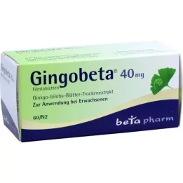 GINGOBETA 40 mg comprimidos recubiertos con película, 60 uds