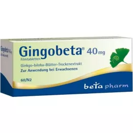 Gingobeta 40 mg comprimidos recubiertos con película, 60 piezas