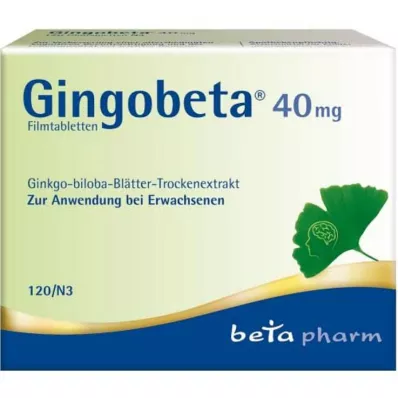 Gingobeta 40 mg comprimidos recubiertos con película, 120 st