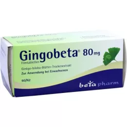 GINGOBETA 80 mg comprimidos recubiertos con película, 60 uds