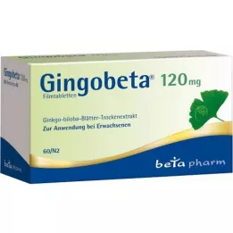 Gingobeta 120 mg comprimidos recubiertos con película, 60 piezas