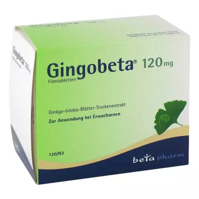 Gingobeta 120 mg comprimidos recubiertos con película, 120 st