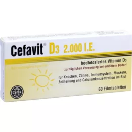 CEFAVIT D3 2.000 U.I. comprimidos recubiertos con película, 60 uds