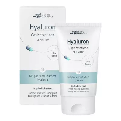 Crema sensible para el cuidado facial hialurónico, 50 ml