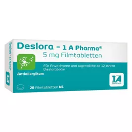 DESLORA-1A Pharma 5 mg Comprimidos recubiertos con película, 20 cápsulas