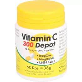 VITAMIN C 300 Depot+Zinc+Histidina+D Cápsulas, 60 Cápsulas