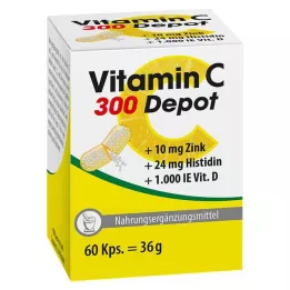 VITAMIN C 300 Depot+Zinc+Histidina+D Cápsulas, 60 Cápsulas