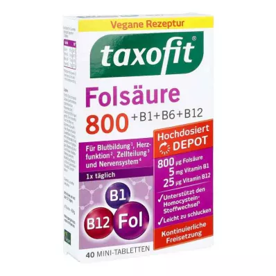 Taxofit ácido fólico 800 comprimidos depot (40 piezas)