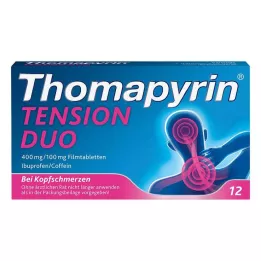 Thomapirina TENSION DUO 400 mg / 100 mg comprimidos recubiertos con película, 12 piezas