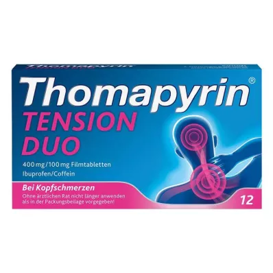 Thomapirina TENSION DUO 400 mg / 100 mg comprimidos recubiertos con película, 12 piezas
