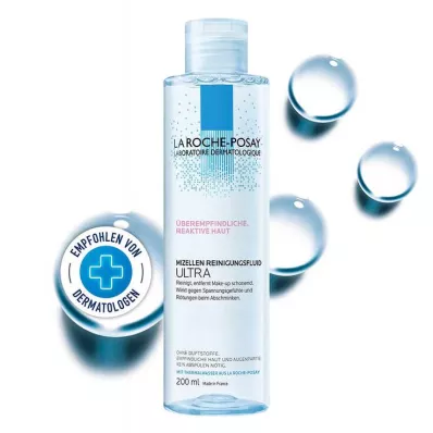 La Roche-Posay Fluido Limpiador Micelar Pieles Reactivas, 200 ml