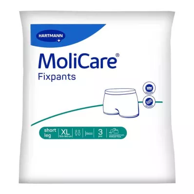 MOLICARE Fixpants pata corta talla XL, 3 uds