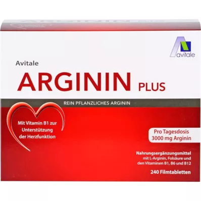 ARGININ PLUS Vitamina B1+B6+B12+ácido fólico comprimidos recubiertos con película, 240 uds