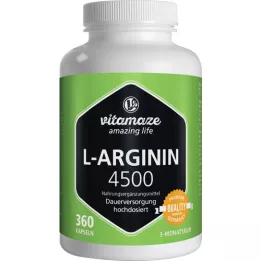 L-ARGININ HOCHDOSIERT 4.500 mg cápsulas, 360 uds