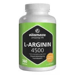 L-ARGININ HOCHDOSIERT 4.500 mg cápsulas, 360 uds