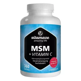 MSM HOCHDOSIERT+Cápsulas de vitamina C, 360 uds