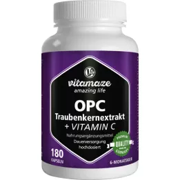 OPC TRAUBENKERNEXTRAKT cápsulas de alta dosis+vitamina C, 180 uds