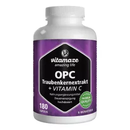 OPC TRAUBENKERNEXTRAKT cápsulas de alta dosis+vitamina C, 180 uds