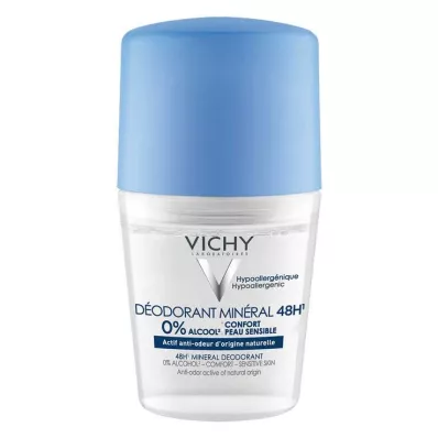 VICHY DEO Roll-on Mineral 48h sin aluminio, 50 ml